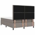 vidaXL Posteľ s pružinovým rámom Sivohnedá 140 x 190 cm látka