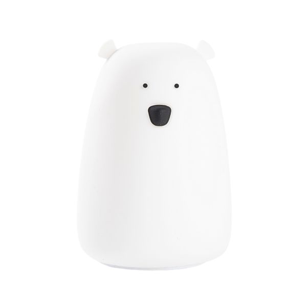Detská dotyková lampa Veľký medvedík Biely