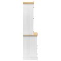 vidaXL Servírovacia skriňa CORONA Biela 100 x 48,5 x 179 cm