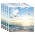 vidaXL Fotorámiky na stôl, koláž 5 ks, biele 20x20 cm, MDF
