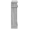 vidaXL Rám krbu Sivý Sonoma 102 x 26 x 100 cm Kompozitné drevo