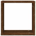 vidaXL Nástenné police 4 ks hnedý dub 30x15x30 cm