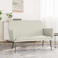 vidaXL Lavička krémová 108x79x79 cm zamat