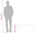 vidaXL Lavica 110 cm Hnedá Masívna Drevo Guma