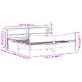 vidaXL Posteľný rám s čelom biely 200x200 cm masívna borovica