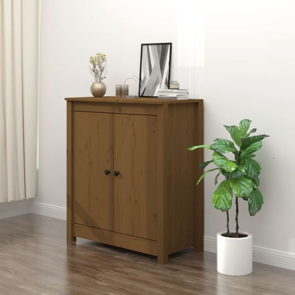 vidaXL Komoda medovo-hnedá 70x35x80 cm masívne borovicové drevo