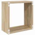 vidaXL Nástenné police 4 ks dub sonoma 30x15x30 cm