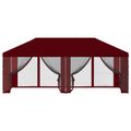 vidaXL Kryt altánku s bočnými stenami Vínovo červená 600,5 x 300,5 cm