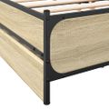 vidaXL Posteľný rám so zásuvkami dub sonoma 200x200cm kompozitné drevo