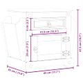 vidaXL Nočný stolík Corona 45x35x47,5 cm borovicový masív