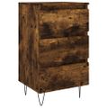 vidaXL Nočný stolík dymový dub 44x35x69 cm kompozitné drevo
