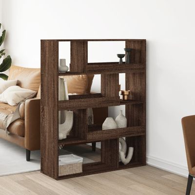vidaXL Deliaca stena hnedý dub 100x33x125,5 cm kompozitné drevo