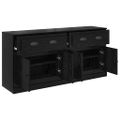 vidaXL Komody 2 ks Čierny dub 70 x 35,5 x 67,5 cm Kompozitné drevo