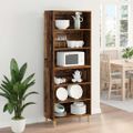 vidaXL Highboard Staré drevo 69,5 x 32,5 x 180 cm Kompozitné drevo