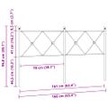 vidaXL Kovové náhradné čelo postele biele 160 cm