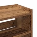 vidaXL Regál na topánky staré drevo 60x25x81 cm spracované drevo
