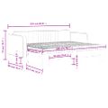 vidaXL Rozkladacia denná posteľ s matracmi bledosivá 80x200 cm zamat