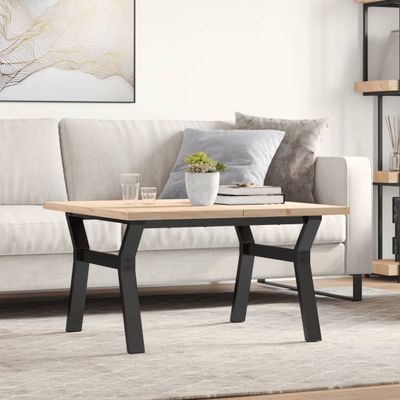 vidaXL Konferenčný stolík v tvare Y 80x80x45,5 cm borovica a oceľ