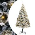 vidaXL Umelý vianočný stromček Biela 180 cm PVC a Oceľ a Plast