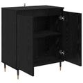vidaXL Servírovacia skriňa Čierny dub 60 x 35 x 70 cm Kompozitné drevo