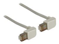 Patch kábel - RJ-45 (M) do RJ-45 (M) - 50 cm - SFTP - CAT 5e - lisovaný, 90° konektor - sivá