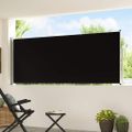 vidaXL Zaťahovacia bočná markíza na terasu 117x514 cm, čierna