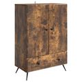 vidaXL Servírovacia skriňa Dymový dub 66 x 34,5 x 95 cm