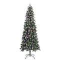 vidaXL Umelý vianočný stromček Zelená 240 cm PVC, plast a oceľ
