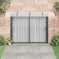 vidaXL Vchodová strieška čierna 400x100 cm polykarbonát