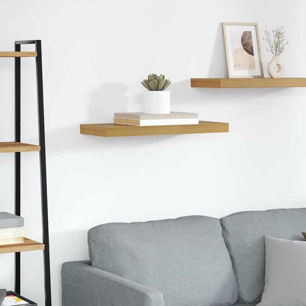 vidaXL Stenná polica Nástenný Béžová 60 x 23 x 4 cm Kompozitné drevo