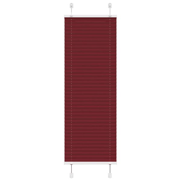 vidaXL Plisovaná roleta bordová červená 45x150 cm šírka látky 44,4 cm polyester