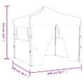 vidaXL Profesionálny skladací párty stan+4 steny 2x2 m, oceľ, biely
