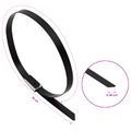 vidaXL Viazací pás na káble 25 ks 4,6 x 150 mm Čierna