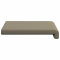 vidaXL Vankúš na lavičku 2 ks Textúrovaná zamat Khaki Hĺbka 35 cm