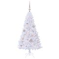 vidaXL Umelý vianočný stromček Biela 120 cm PVC a oceľ