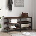 vidaXL Lavička na topánky hnedý dub 100x38,5x49 cm kompozitné drevo