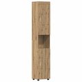 vidaXL Set kabinetov do kúpeľne TULUM Remeselný dub 37 x 31,5 x 203 cm