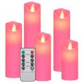 vidaXL Sada 5 elektrických LED sviečok s ovládaním, teplá biela