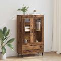 vidaXL Highboard Staré drevo 69,5 x 31 x 115 cm Kompozitné drevo