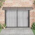 vidaXL Vchodová strieška čierna a priehľadná 350x75 cm polykarbonát
