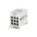 Blok na rozdelenie fází PVB 125-2-9, 1pól., AL/CU, 125A, 1000V, sivý, na DIN