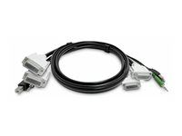 StarTech - Kábel klávesnice / videa / myši (KVM) - kompatibilný s TAA - USB typ A, DVI, audio jack 3,5 mm (M) do USB Type B, DVI, audio jack 3,5 mm (M) - 3 m