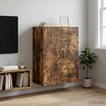 vidaXL Nástenná skrinka 66 x 34,5 x 90 cm Kompozitné drevo Dymový dub