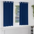 vidaXL Záclony na zatemnenie s krúžkami 2 ks Tmavomodrá 175 x 140 cm