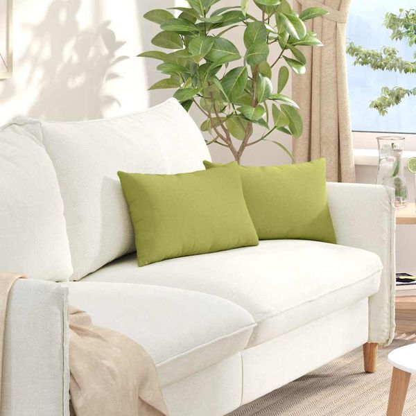 vidaXL Vankúše na pohovku 2 pcs Svetlo zelená 50 x 30 cm látka