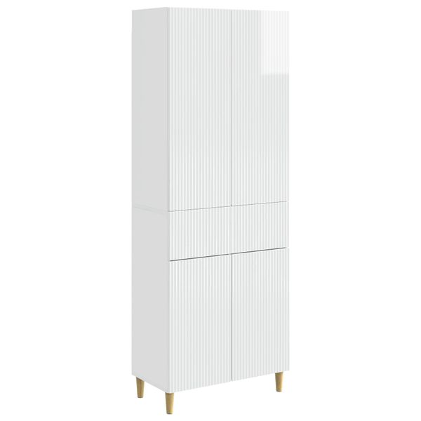 vidaXL Sada skríň 2 pcs Biela s vysokým leskom 66 x 34,5 x 90 cm