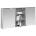 vidaXL Set kabinetov do kúpeľne 3 ks 126 x 16 x 62.5 cm