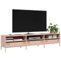 vidaXL TV skrinka ružová 202x39x43,5 cm oceľ valcovaná za studena