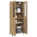 vidaXL Highboard 2 ks Remeselný dub 69,5 x 34 x 180 cm