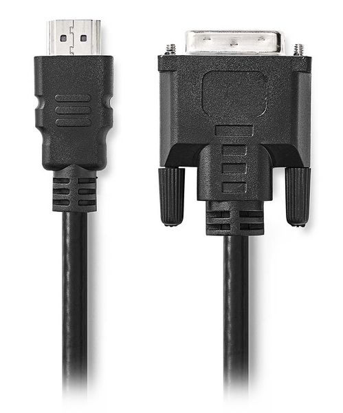 NEDIS kabel HDMI - DVI/ konektor HDMI - zástrčka DVI-D 24+1pinová/ černý/ bulk/ 3m Kabel, propojovací, zástrcka HDMI, zástrcka DVI-D 24+1pin, cerný, 3m